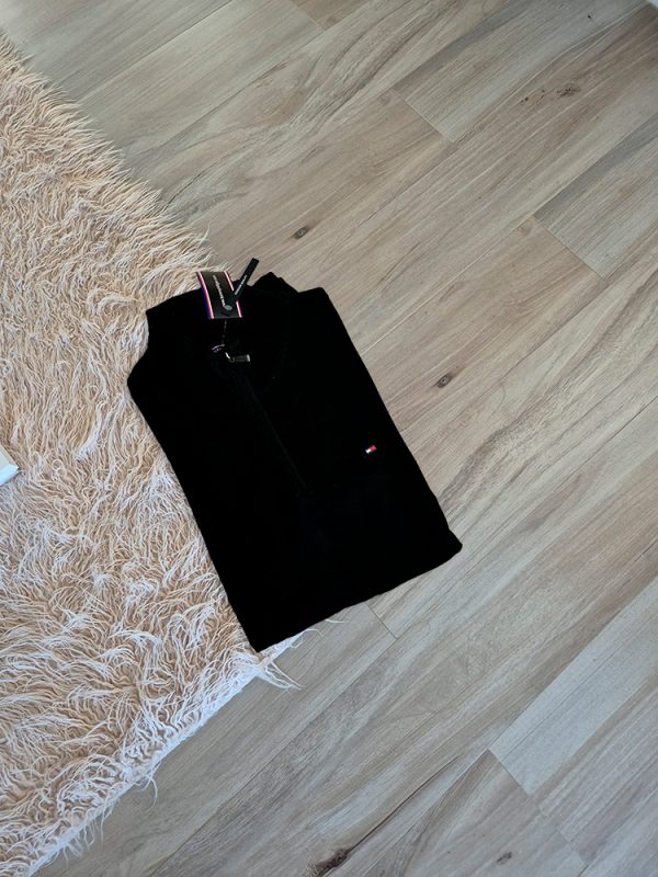 Sweater basico de hilo medio cierre Tommy Hilfiger