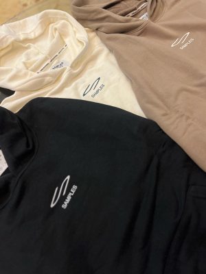 Buzo de algodon tipo Hoodie Wide Logo rustico Samples